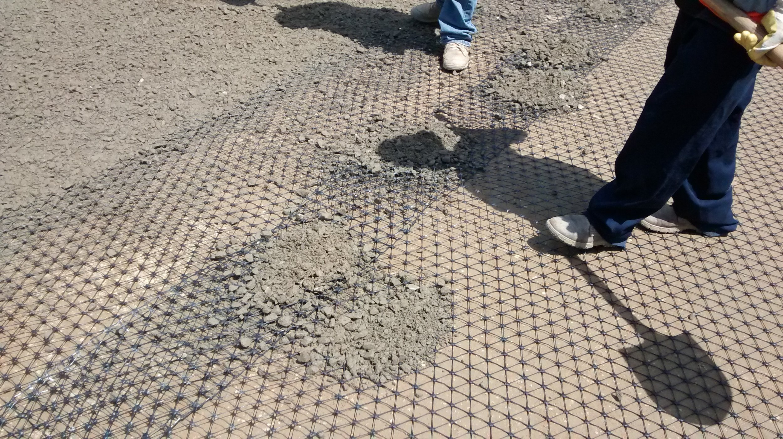 Aplicación de geomalla triaxial